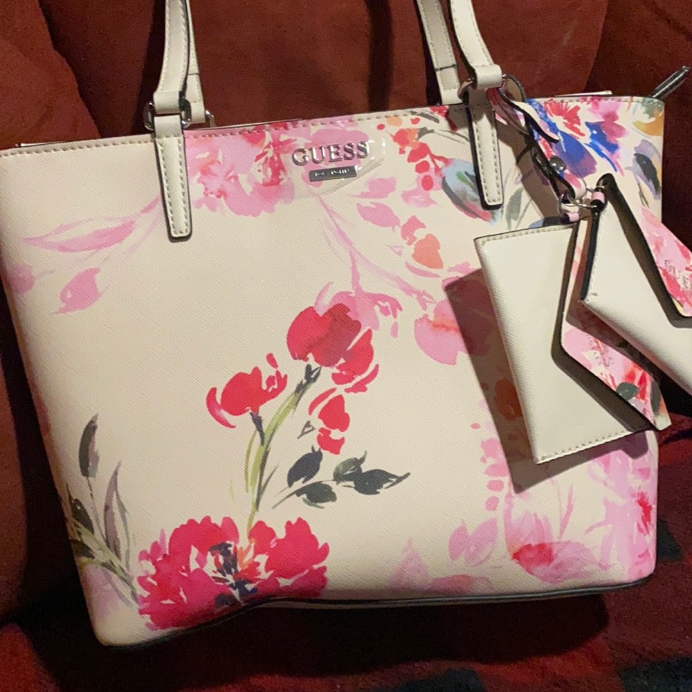 New Guess Floral tote bag
